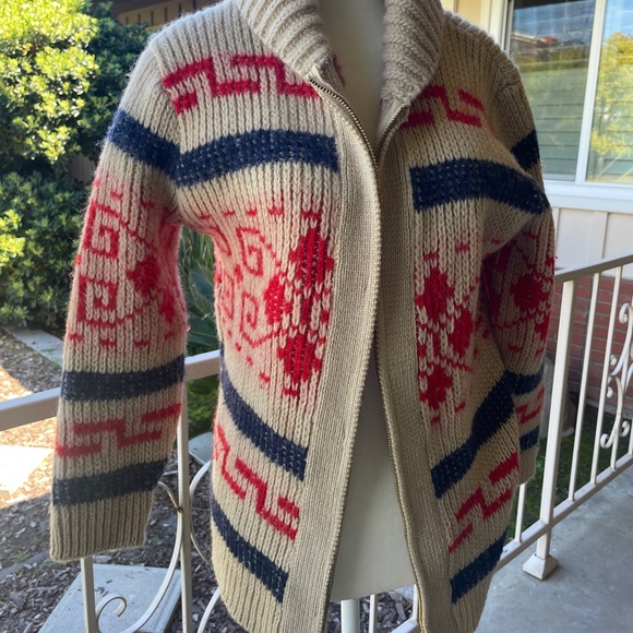 Vintage 60s/70s Wool Knockabouts by Pendleton Westerly Big Lebowski Sweater - Picture 9 of 10